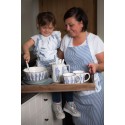 Clayre & Eef Grembiule da cucina per bambini 48x56 cm Blu Bianco  Cotone Pesci