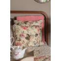 Clayre & Eef Cushion Cover 40x40 cm Beige Pink Polyester Cotton Square Flowers