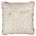 Clayre & Eef Cushion Cover 50x50 cm Beige Pink Polyester Cotton Square Flowers
