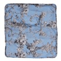 Clayre & Eef Cushion Cover 50x50 cm Blue Polyester Square Flowers