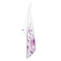 Clayre & Eef Tea Towel  50x70 cm White Purple Cotton Rectangle Roses