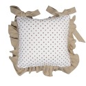 Clayre & Eef Federa per cuscino sedile 40x40 cm Bianco Marrone  Cotone Quadrato Coniglio