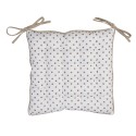 Clayre & Eef Coussin de chaise en mousse 40x40 cm Blanc Marron Coton Carré Lapin