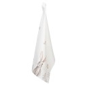 Clayre & Eef Tea Towel 50x70 cm White Brown Cotton Rectangle Rabbit