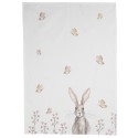 Clayre & Eef Tea Towel 50x70 cm White Brown Cotton Rectangle Rabbit