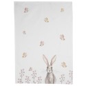 Clayre & Eef Tea Towel  50x70 cm White Brown Cotton Rectangle Rabbit