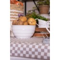 Clayre & Eef Soup Bowl 1000 ml White Ceramic Stripes