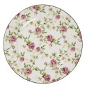 Clayre & Eef Breakfast Plate Ø 21 cm White Porcelain Round Flowers