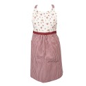 Clayre & Eef Grembiule da cucina 70x85 cm Rosso Bianco Cotone Rose