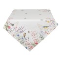 Clayre & Eef Tablecloth 100x100 cm White Green Cotton Square Flowers