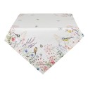 Clayre & Eef Nappe 130x180 cm Blanc Vert Coton Rectangle Fleurs