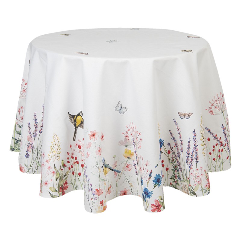 White Cotton Round Tablecloth Table Linen, White Table Linens Round