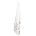 Clayre & Eef Tea Towel  50x70 cm White Green Cotton Flowers