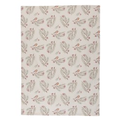 Clayre & Eef Tea Towel 50x70 cm Beige Green Cotton Pine Branch