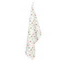 Clayre & Eef Torchon 50x70 cm Blanc Rouge Coton Fraises