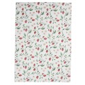 Clayre & Eef Torchon 50x70 cm Blanc Rouge Coton Fraises
