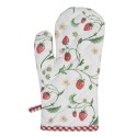 Clayre & Eef Presina da forno 18x30 cm Bianco Rosso  Cotone Fragole