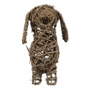 Clayre & Eef Figur Hund 32x17x30 cm Braun Rattan