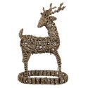 Clayre & Eef Figurine Deer 30x20x49 cm Brown Rattan