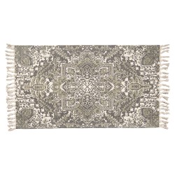 Clayre & Eef Tappeto 140x200 cm Grigio Verde Cotone Rettangolo