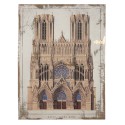 Clayre & Eef Gemälde 60x80 cm Beige Braun Leinwand Notre Dame