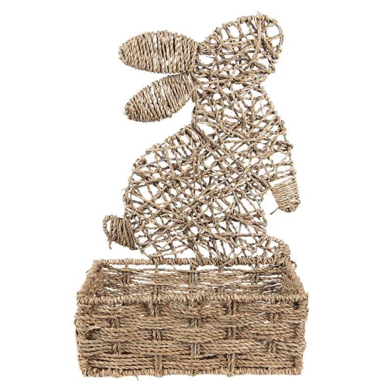Clayre & Eef Storage Basket Rabbit 30x14x49 cm Brown Rattan