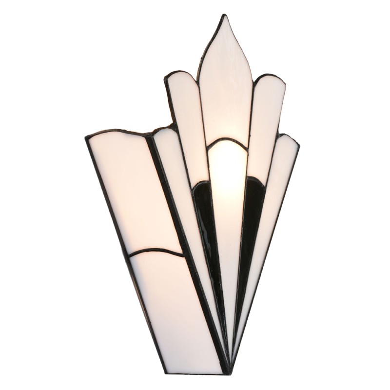LumiLamp Lampada da parete Tiffany 36x3x21 cm  Bianco Vetro