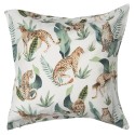 Clayre & Eef Cushion Cover 45x45 cm Green Polyester Square Tiger