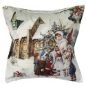 Clayre & Eef Cushion Cover 45x45 cm White Polyester Square Christmas