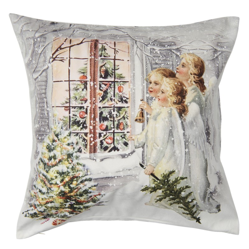 Clayre & Eef Cushion Cover 45x45 cm White Polyester Square Children