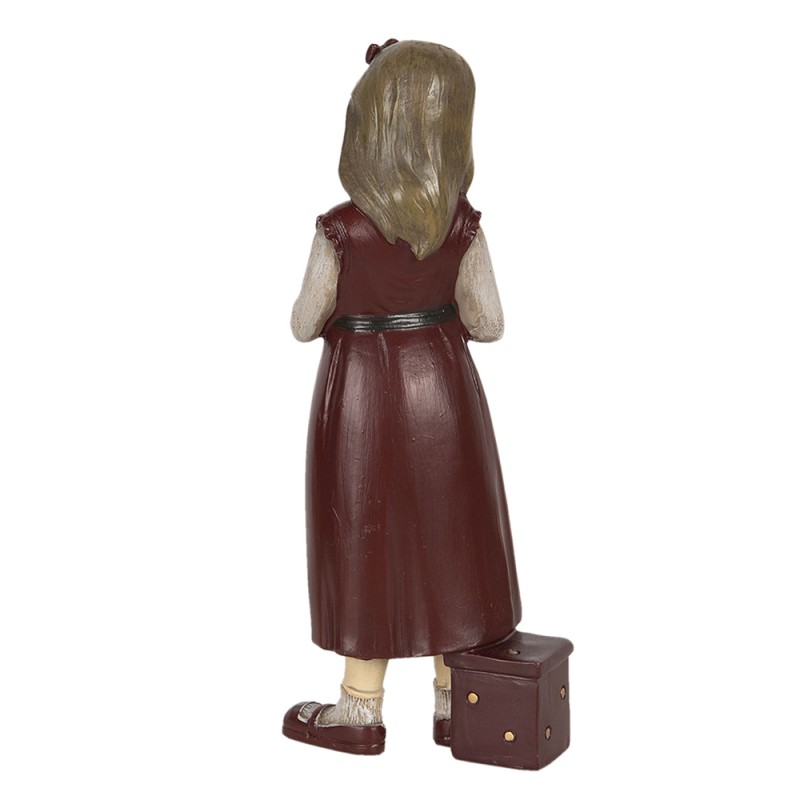 Clayre & Eef Figurine Enfant 8x7x21 cm Rouge Polyrésine