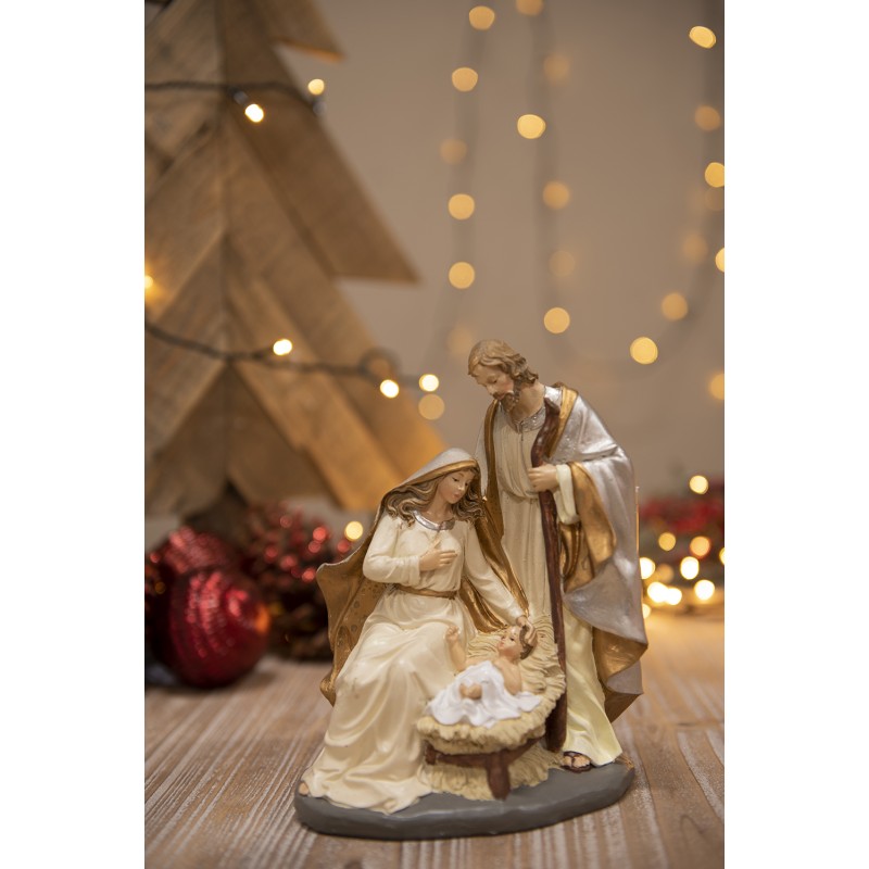 Clayre & Eef Figurine Nativity Scene 15x11x20 cm Beige Polyresin