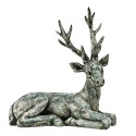 Clayre & Eef Figurine Deer 30x15x32 cm Green White Polyresin