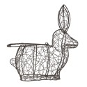 Clayre & Eef Egg basket Rabbit 26x15x28 cm Brown Iron