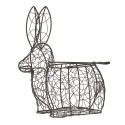 Clayre & Eef Egg basket Rabbit 26x15x28 cm Brown Iron