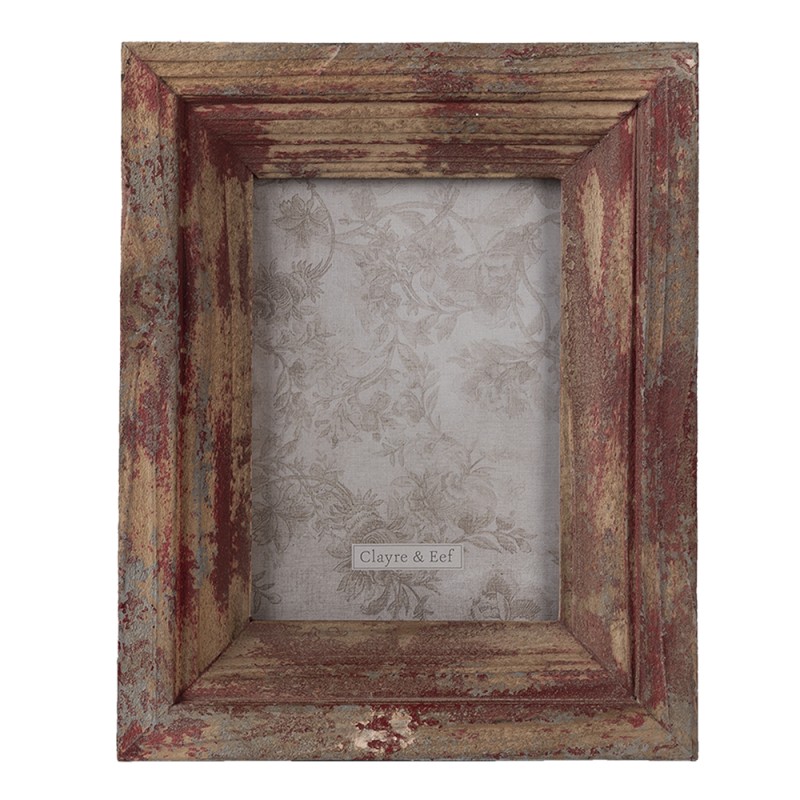 Clayre & Eef Photo Frame 15x20 cm Red Wood Rectangle