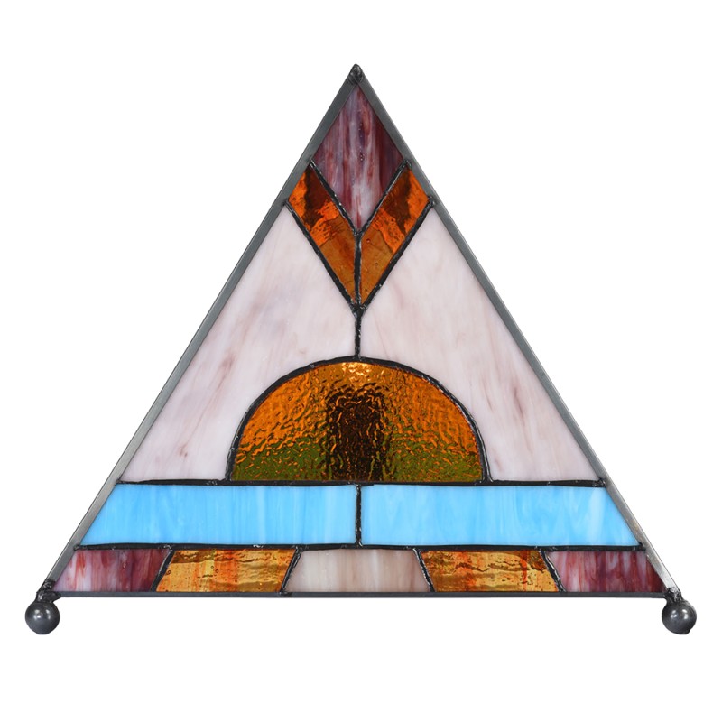 LumiLamp Tiffany Tafellamp  26x26x30 cm  Bruin Glas