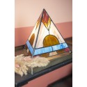 LumiLamp Lampe de table Tiffany 26x26x30 cm  Marron Verre