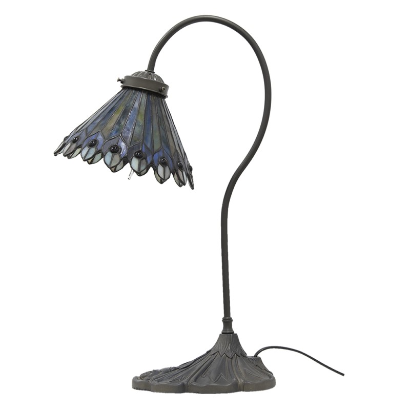 LumiLamp Lampe de table Tiffany Ø 20x51 cm  Marron Beige Métal Verre