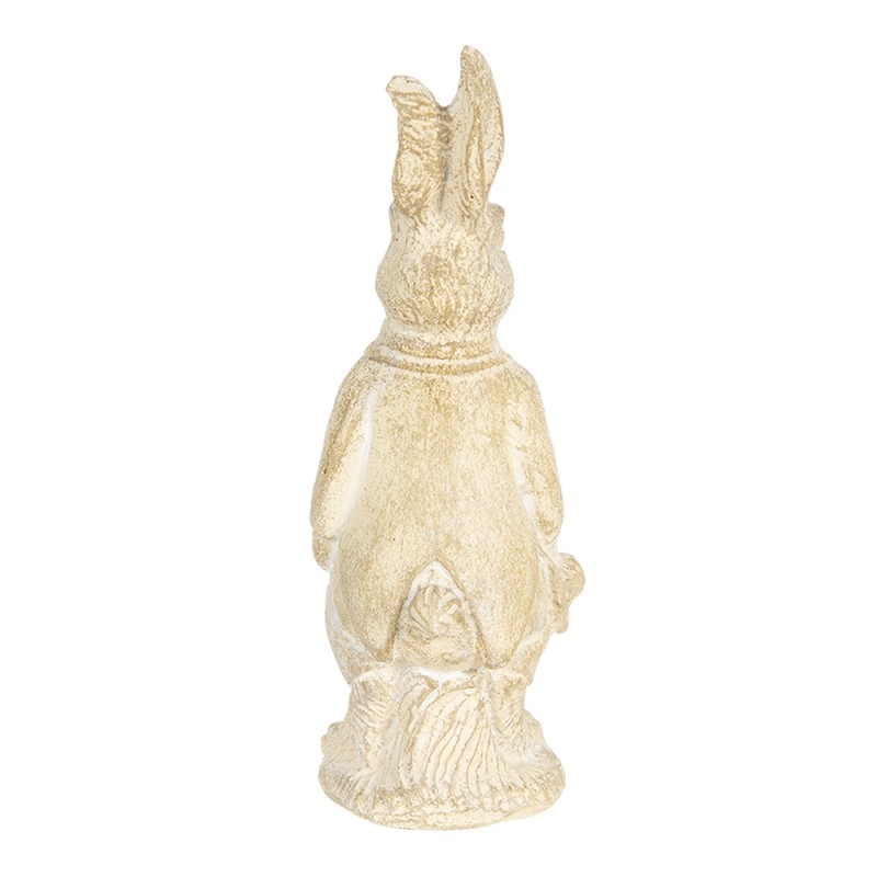 Clayre & Eef Figurine Rabbit 11 cm White Polyresin