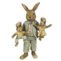 Clayre & Eef Figurine Rabbit 19 cm Green Brown Polyresin