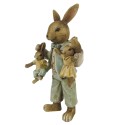 Clayre & Eef Figur Kaninchen 19 cm Grün Braun Polyresin