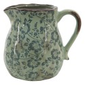 Clayre & Eef Brocca decorativa 2300 ml Verde Ceramica Fiori