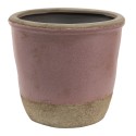 Clayre & Eef Planter Ø 16x15 cm Pink Beige Ceramic Round