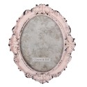 Clayre & Eef Fotolijst  12x15 cm Roze Kunststof Bloemen