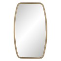 2Clayre & Eef Spiegel 52S139 35*60 cm Goudkleurig Hout Rechthoek Grote Spiegel Wandspiegel
