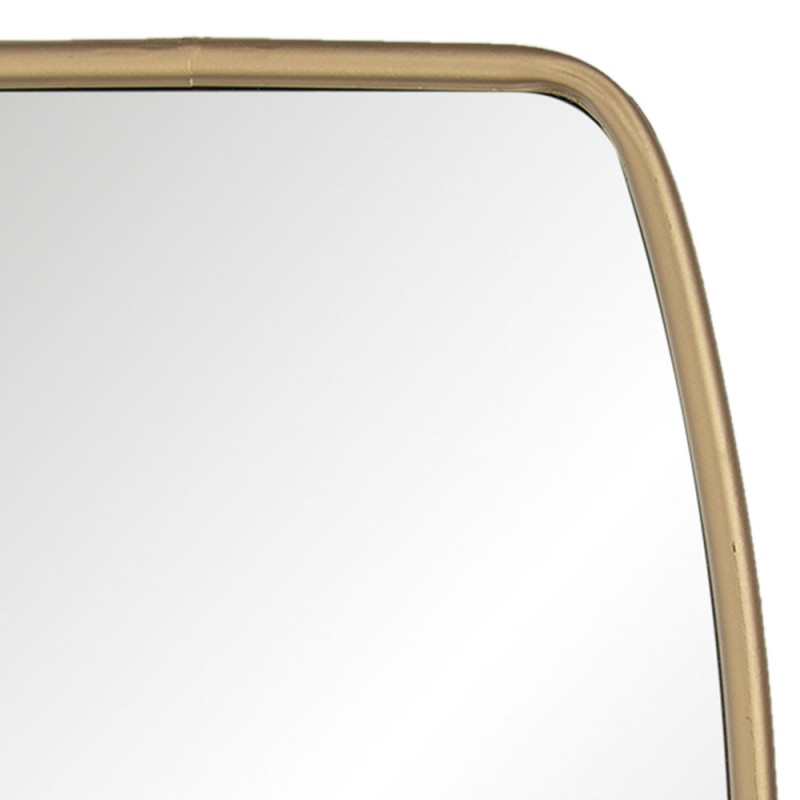2Clayre & Eef Wandspiegel 52S139 35*60 cm Goldfarbig Holz Rechteckig Spiegel Groß Schminkspiegel