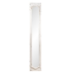 Clayre & Eef Mirror 30x176 cm White Wood Rectangle