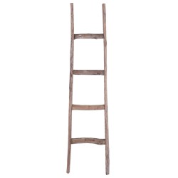 Clayre & Eef Handdoekhouder 5H0369 34*6*130 cm Bruin Hout Decoratie ladder