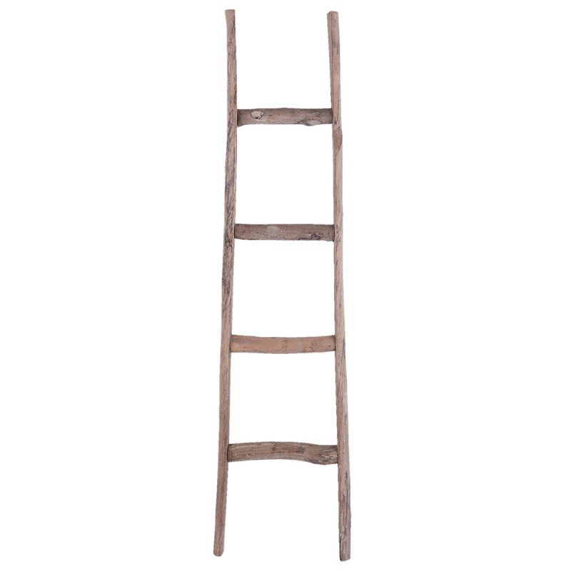 2Clayre & Eef Handdoekhouder 5H0369 34*6*130 cm Bruin Hout Decoratie ladder